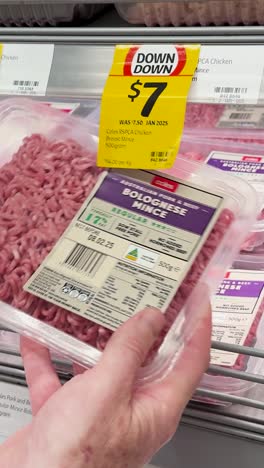 shopping for ground meat and chicken