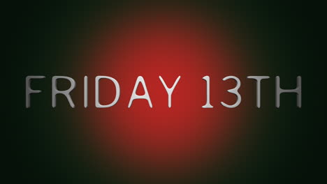 friday the 13th 黑红色格朗奇纹理的星期五第13日