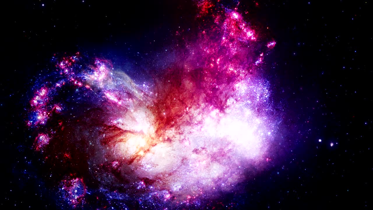 volando a través de nebulosas estelares y polvo cósmico, cúmulos de gas cósmico y constelaciones en el espacio profundo. elementos de este video proporcionados por la nasa