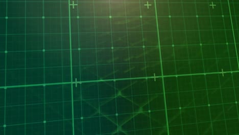 animation of green mesh over grid and markers