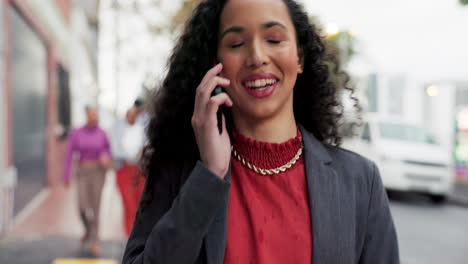 phone call, city and business woman travel