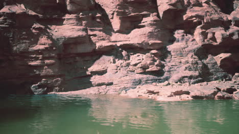 the reflection of the mountains in the river