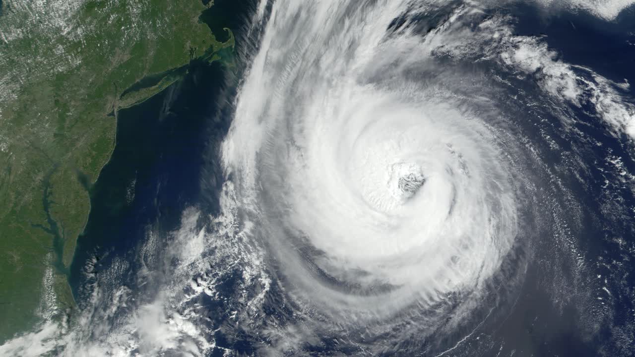 우주에서 4k 위성 뷰