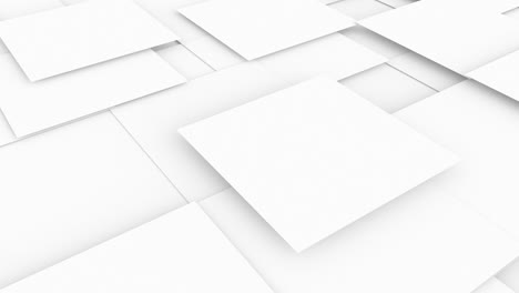 animación de cuadrados blancos de fondo abstracto en 3d. renderización por computadora de formas de imágenes. bucle.