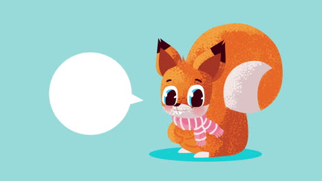 cute squirrel comic character animation