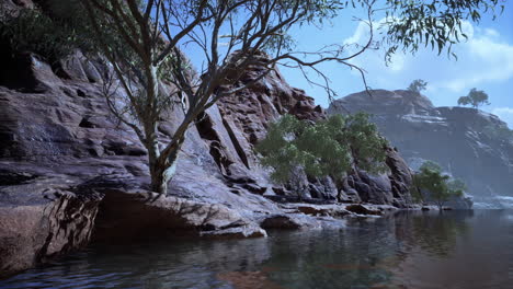 el río colorado con hermosas paredes de piedra arenisca y cañones