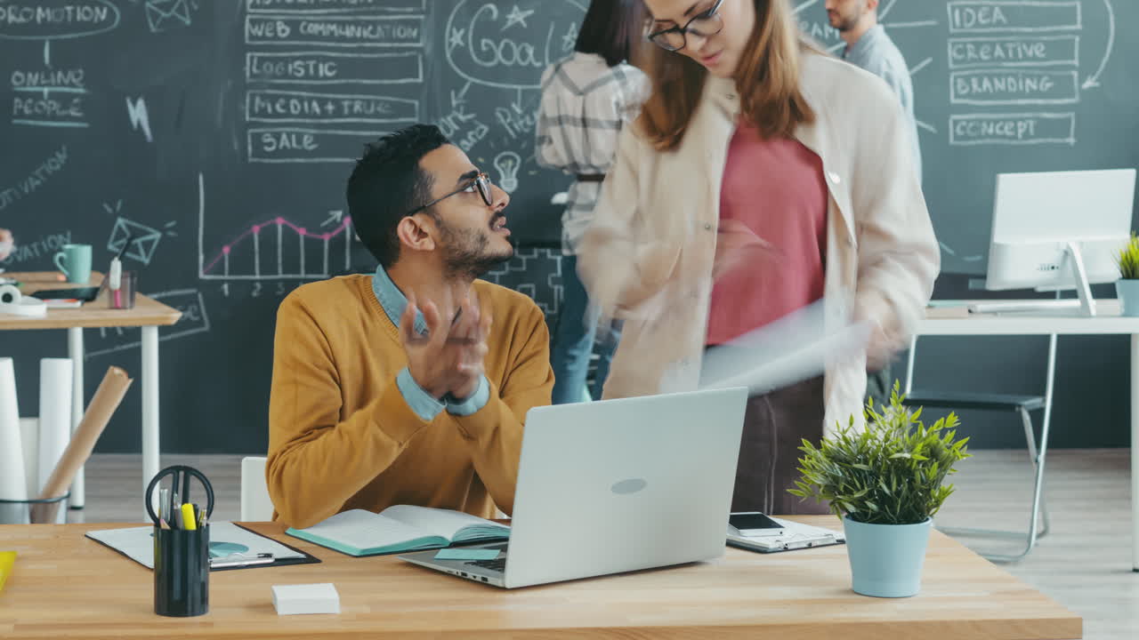 Busy Modern Office Scene