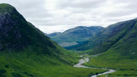 Aerial-Drone-Shot-of-a-Glen-Etive-Valley-in-Scotland-03