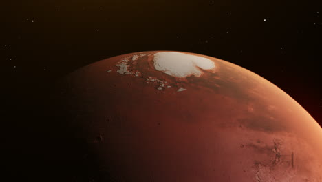 mars planet in space