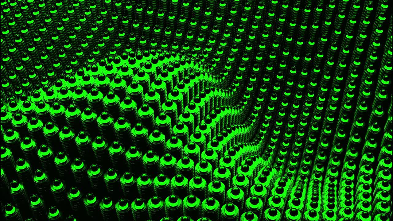 patrón geométrico abstracto 3d verde y negro