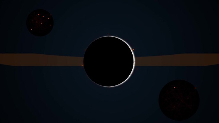Abstract Motion Graphic of Pulsing Spheres and Connecting Lines