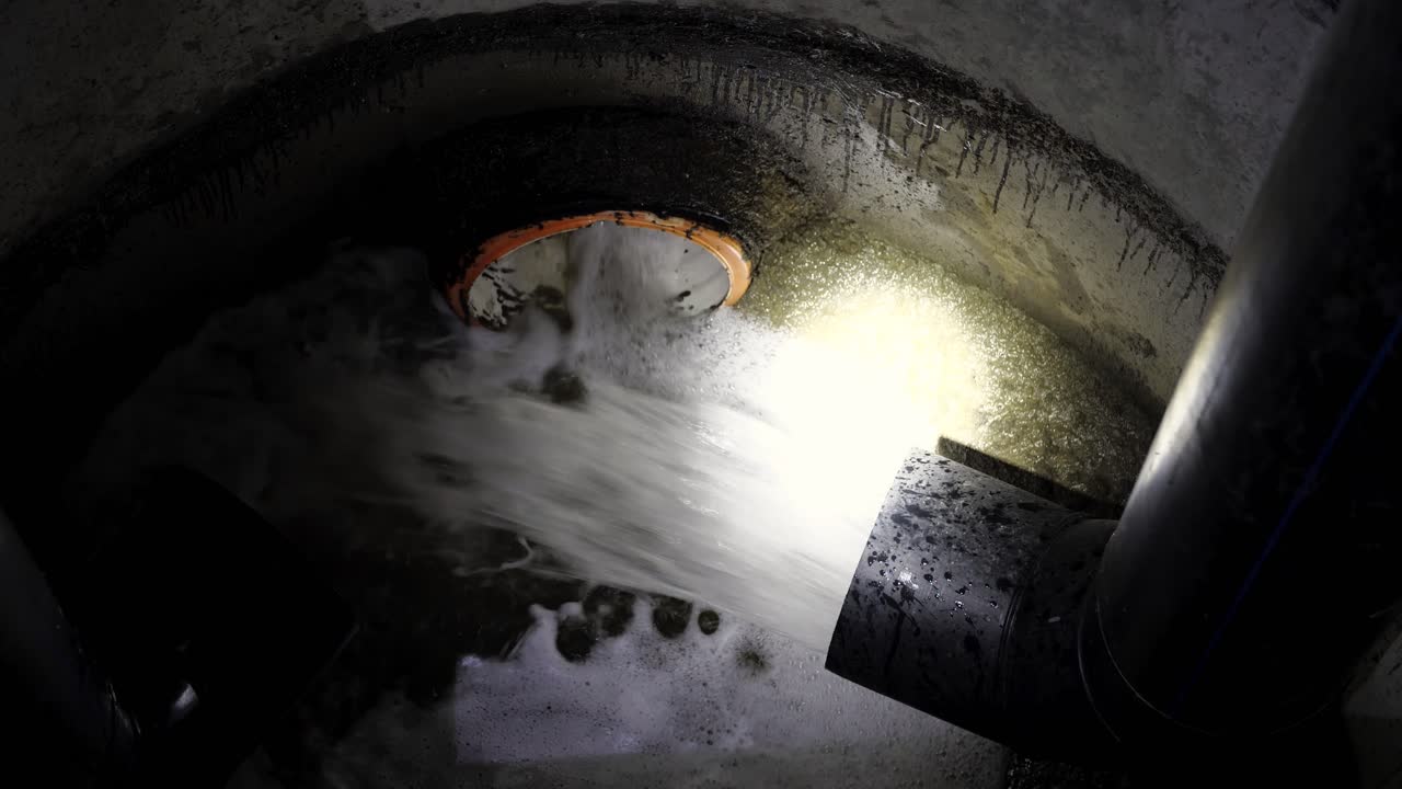 오버플로우가 있는 하수 핑 스테이션