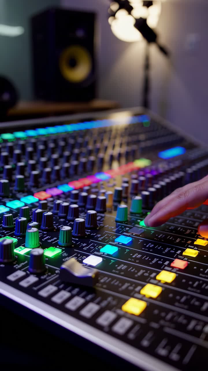 mezcla de audio en un estudio de grabación