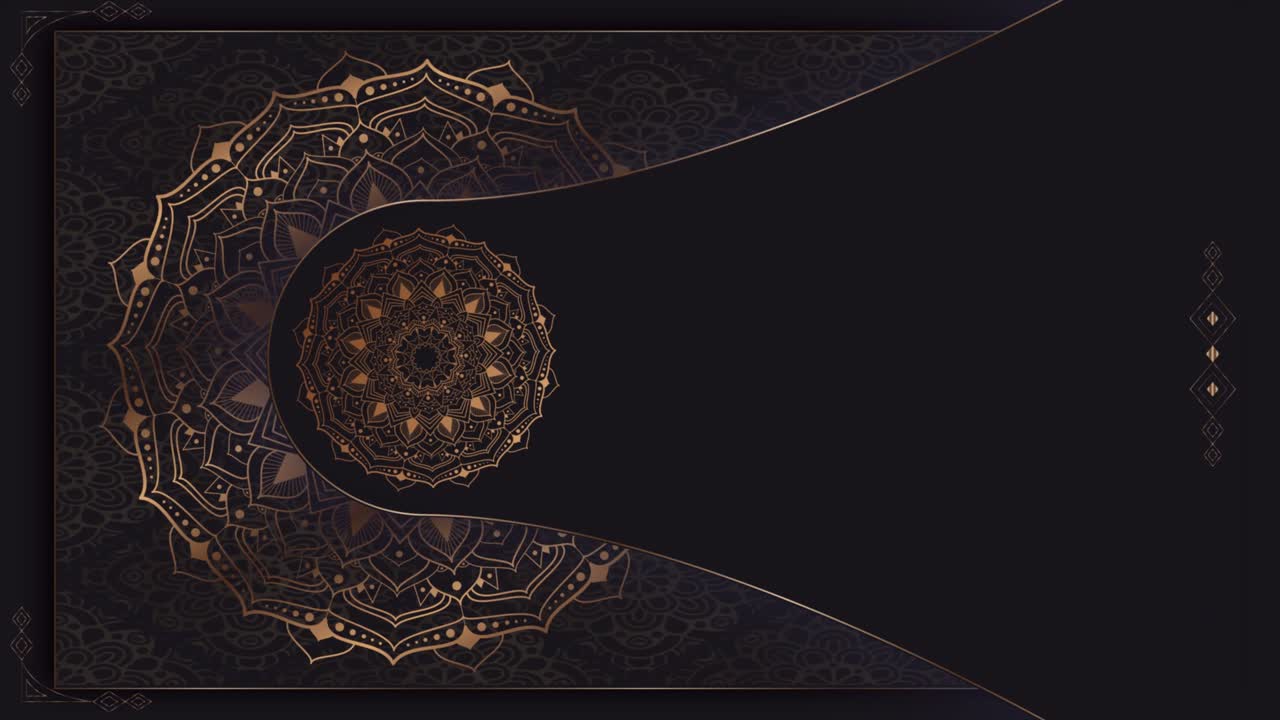Lujo real ornamental abstracto. Fondo de mandala premium 3D, motivo de patrón dorado, antiguo ornamento vintage. Estilo negro y viñeta de marco con ruido negro