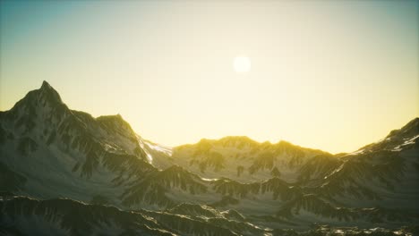 Aerial-view-of-the-Alps-mountains-in-snow