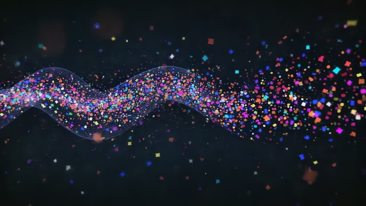 Abstract Colorful Confetti Stream