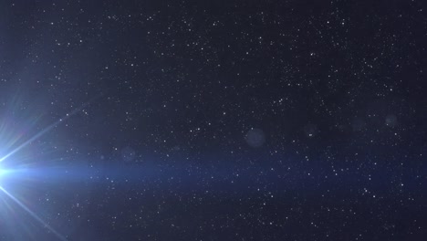 animation of light blinking on night sky with stars