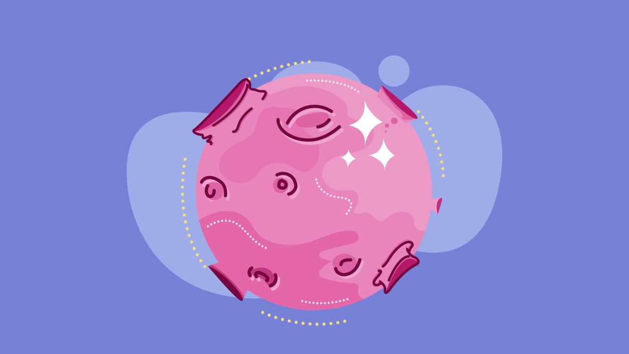 Pink Planet Illustration