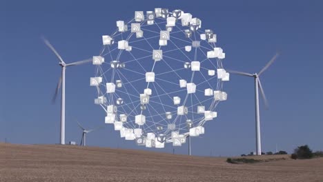 wind turbines and application icons