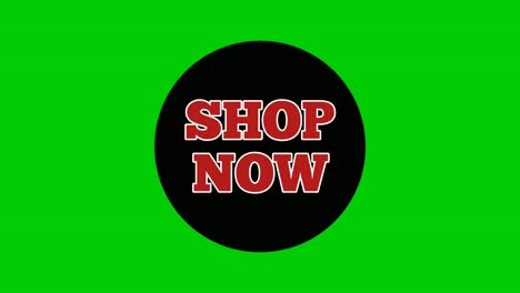 shop-now-text-cartoon-animation-motion-graphics-on-green-screen-for-discount,shop,-business-concept-video-elements