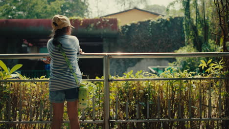 girl at a zoo