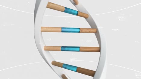 ilustración en 3d de la doble hélice del adn