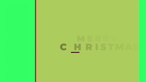 Texto-De-Feliz-Navidad-Con-Líneas-En-Degradado-Verde