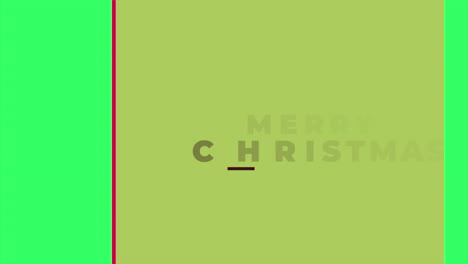 merry christmas text with lines on green gradient