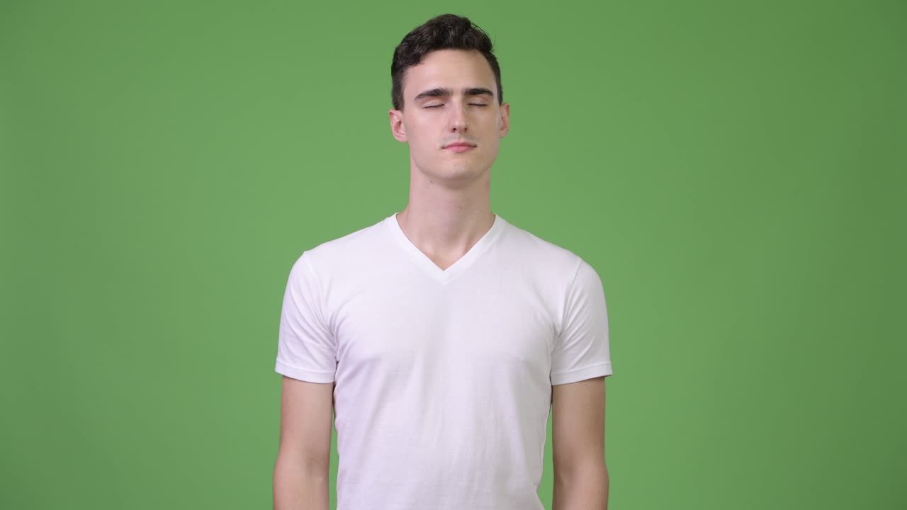 Young handsome man relaxing