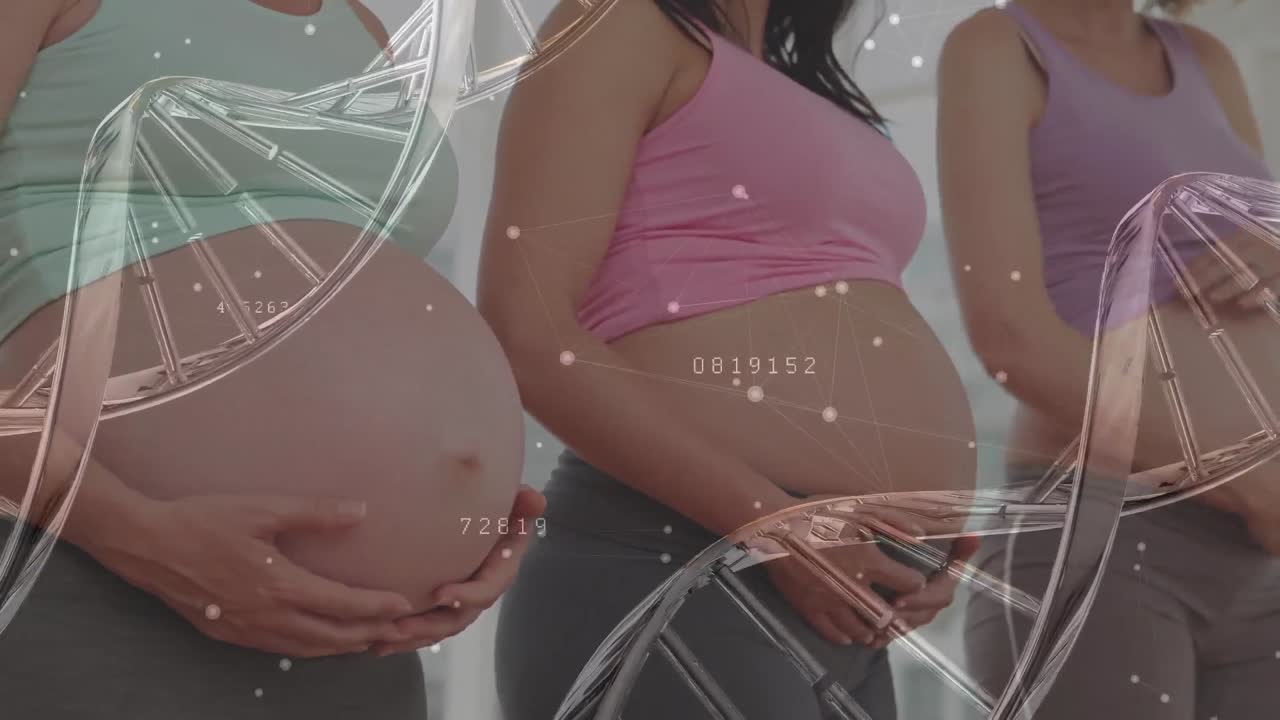 днк-потоки, сети и данные о среднем разрезе различных беременных женщин в пренатальном классе