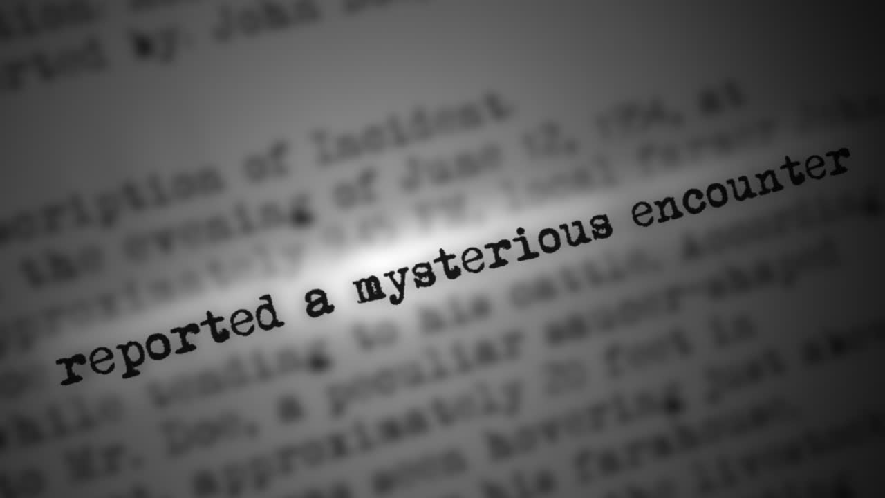 Highlighted witness statement reveals 'Mysterious Encounter' with UFO