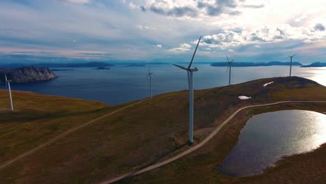 Windmills-for-electric-power-production-Havoygavelen-windmill-park-Norway