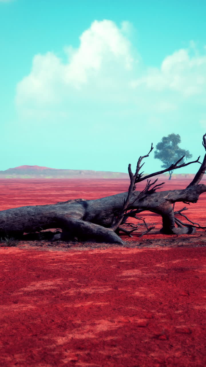 árbol muerto en el desierto rojo