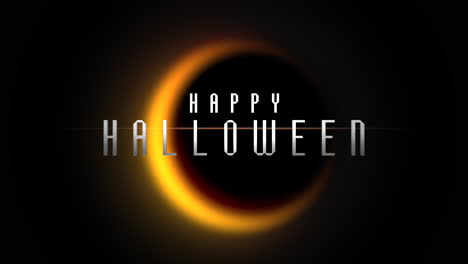 Happy-Halloween-on-yellow-moon-in-dark-space