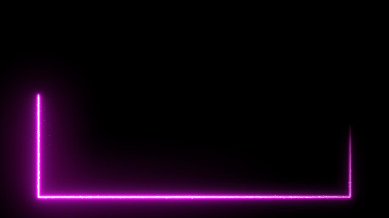 Animated neon glowing frame background. Laser show loop 4K animation