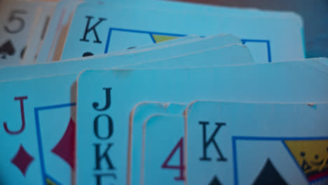 close-up of playing cards