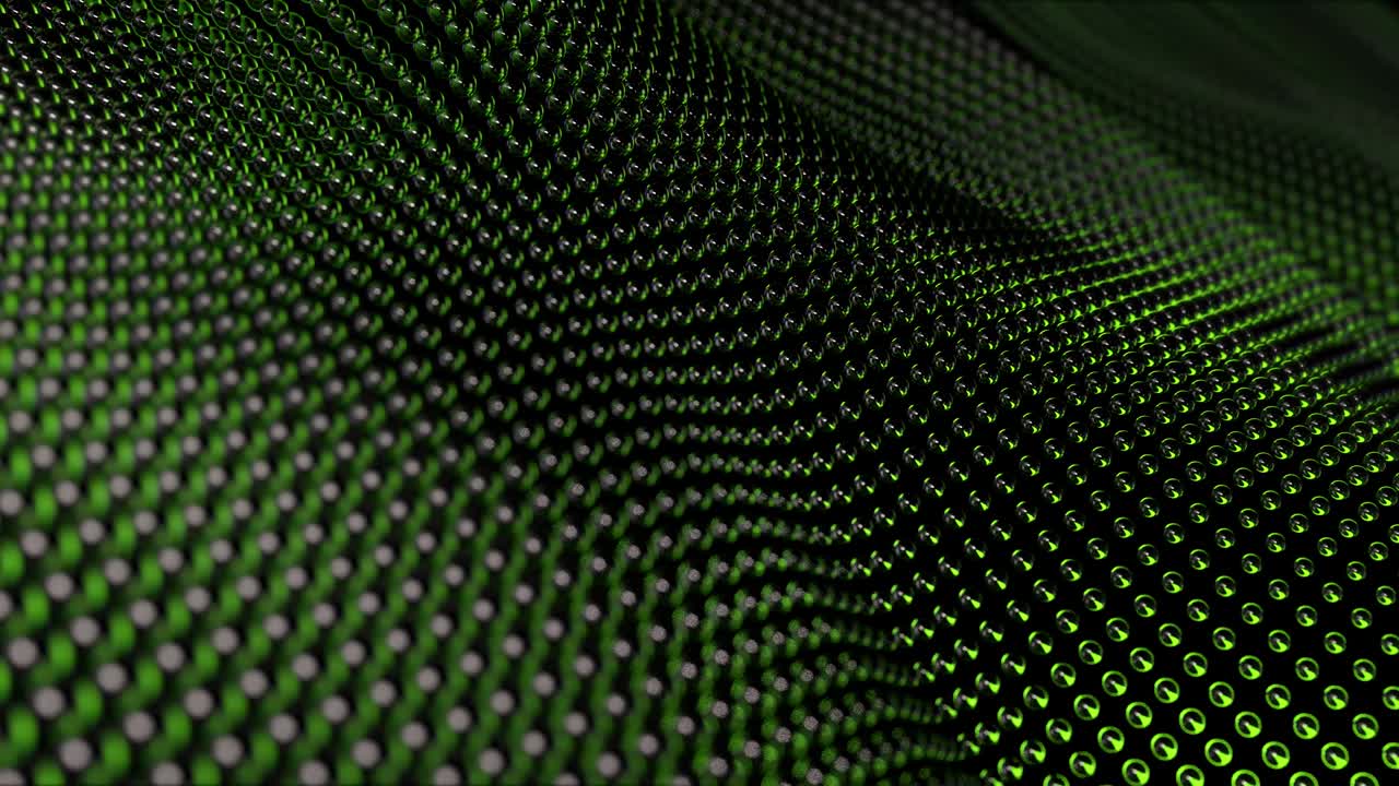 fondo de ondas metálicas (verde) - video de stock de bucle