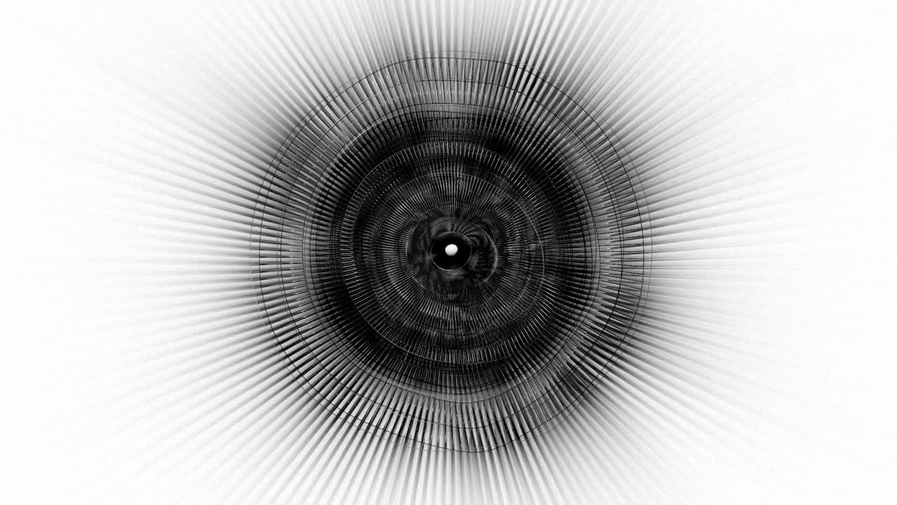 Abstract Circular Pattern Greyscale