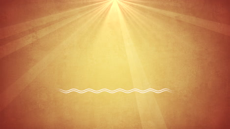 Sun rays and sea anchor on yellow gradient