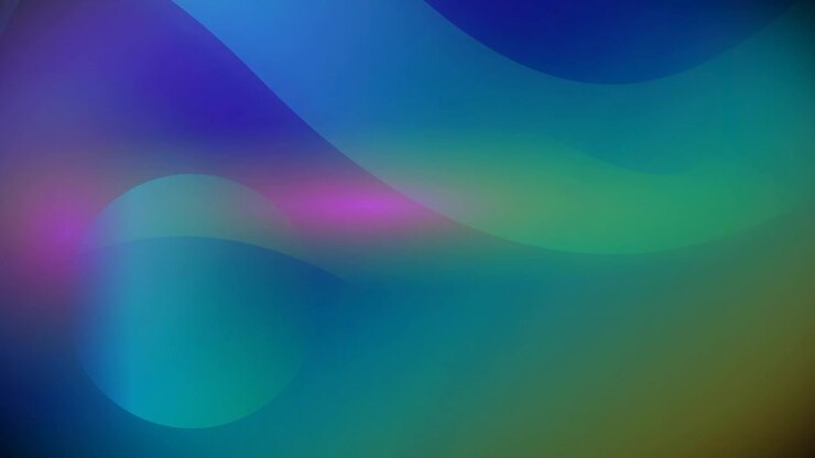 Abstract Motion Background with Flowing Green and Blue Waves