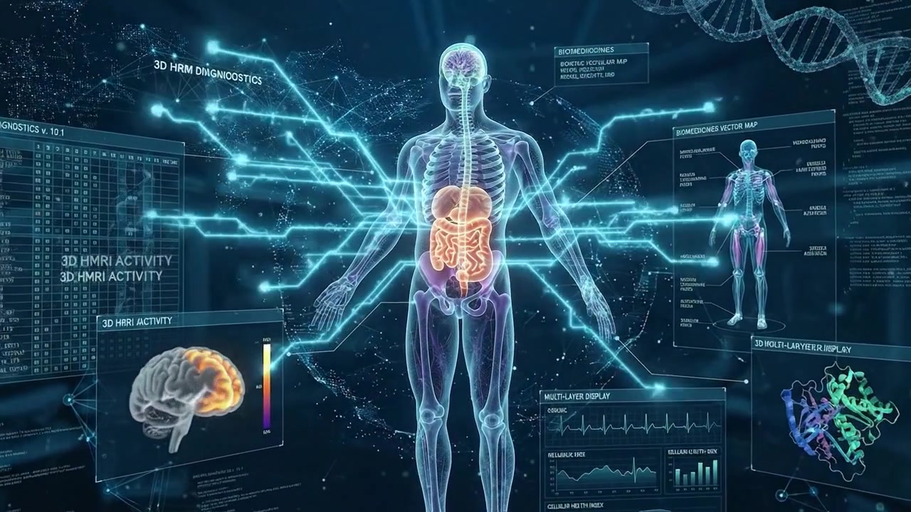 Digital Human Anatomy Visualization with Medical Data Interface