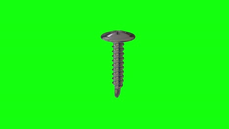 8 animaciones de acero inoxidable con tornillo de tornillo de pantalla verde