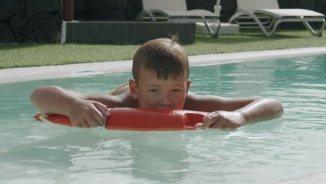 chilling on a rubber ring