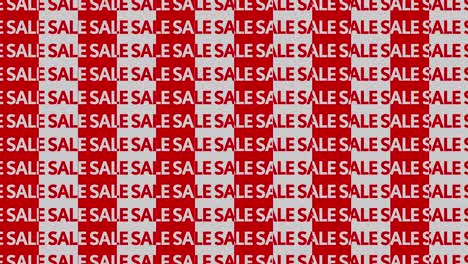 red and white contrasting sale repetitive tile background loop