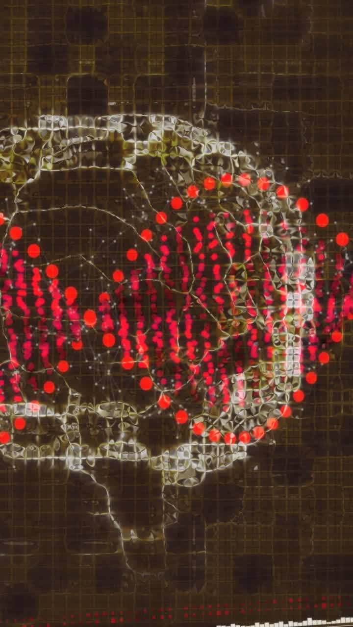 dna 가닥을  ⁇ 는 뇌의 애니메이션