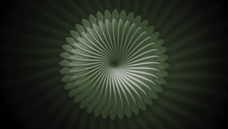 a bright spiral. motion. the spring, which is twisted like a flower, moves, spins and expands.