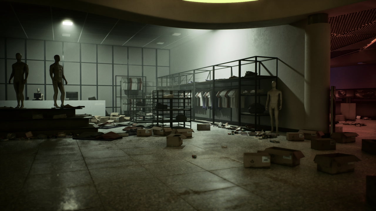 Dusty back area filled with miscellaneous stored items and equipment