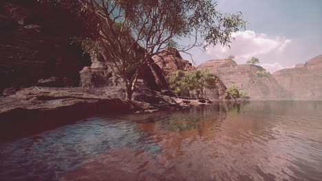 Lago-Powell-En-Un-Día-Soleado-En-Verano