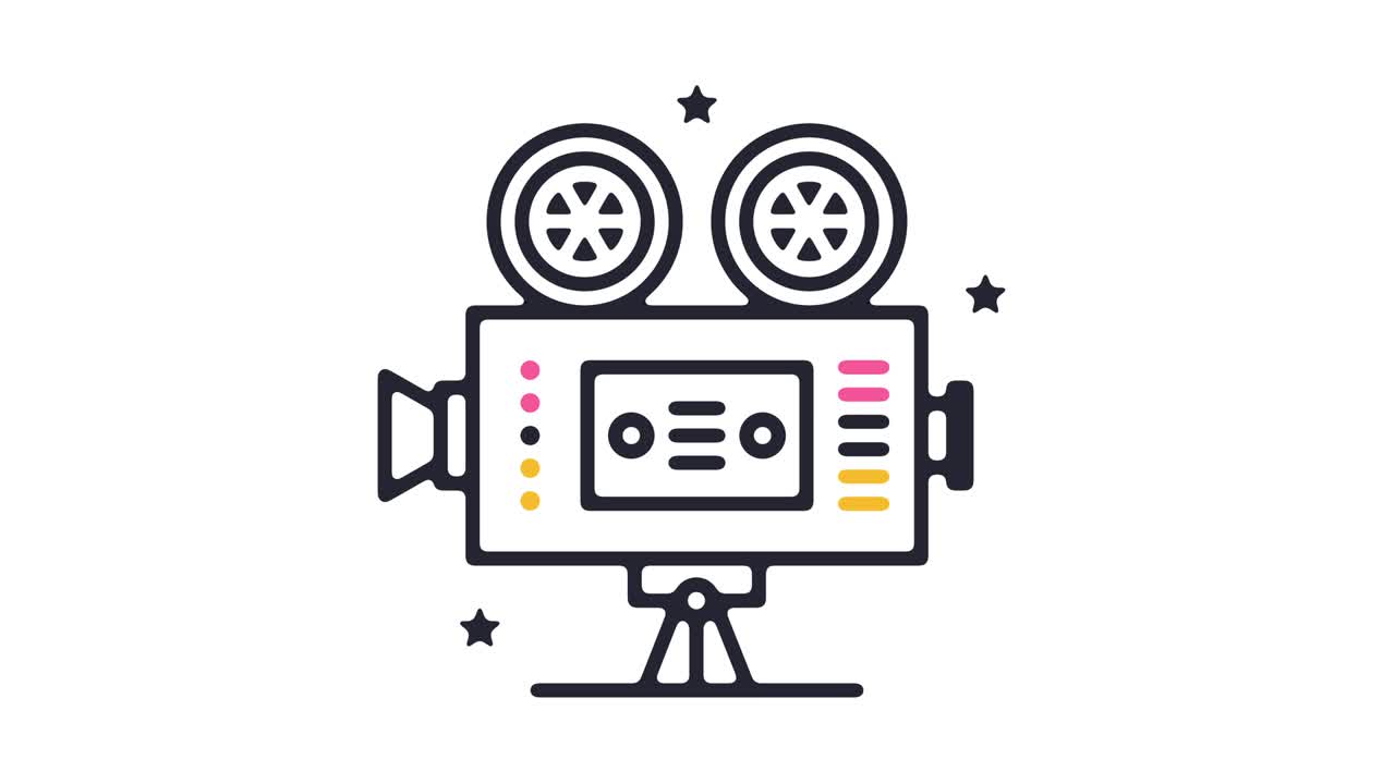 Retro Movie Icon Animation
