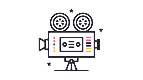 retro movie icon animation